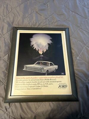 ★★1965 FORD GALAXIE 500 XL ORIGINAL VINTAGE PUBLICIDAD IMPRESIÓN AD-500XL Enmarcado Foto 1 de 4