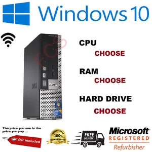 DEL PC Intel Core i5 UPTO 16GB RAM 480GB SSD Ultra Slim PC For WiFi Windows 11 - Picture 1 of 6