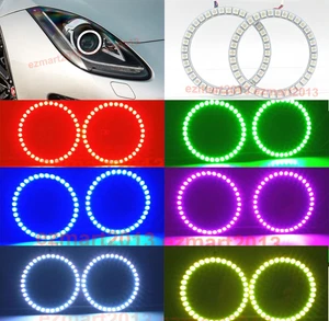 cotton RGB halo ring for Jaguar F-Type 14-17 headlight angel eye DRL bluetooth - Picture 1 of 14