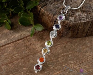 Colgante Cristal CHAKRA - Colgante Plata, Joyería Fina, Collar Mujer, E1113 - Imagen 1 de 10