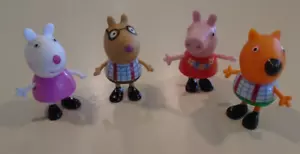Peppa Pig Figure Set ~ Plaid Shirt Freddy Fox & Pedro Pony + Peppa & Suzy Sheep - Picture 1 of 2