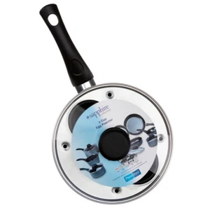 Pendeford Single 2 Hole Egg Aluminium Poacher Non Stick Pan Glass Lid P62 - Picture 1 of 3