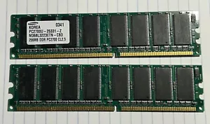 Samsung 2 x 256 MB DIMM 333 MHz DDR Memory (M368L3223ETN-CB3) - Picture 1 of 1