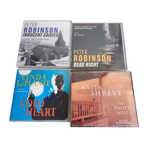 Peter Robinson Lynda LaPlante Anita Shreve Audiobook Bundle 4 CDs - Foto 1 di 3
