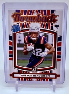 2025 Panini Donruss TreVeyon Henderson #19 Throwback Rated Rookie RC Patriots - Picture 1 of 2