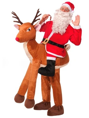 Santa Ride-A-Reindeer Stuffed Costume Set - Adult Standard One-Size - Image 1 of 4