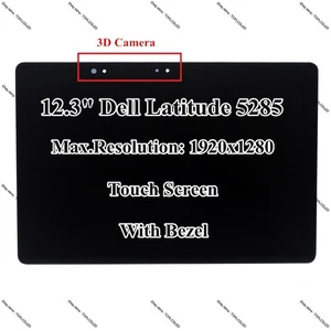 12.3" 3D Dell Latitude 12-5285 LCD LED 1920x1280 Touch Screen Digitizer Assembly - Picture 1 of 6