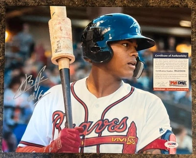 Christian Pache SIGNED Atlanta Braves 11x14 color photo w/PSA RG COA - Image 1 of 3