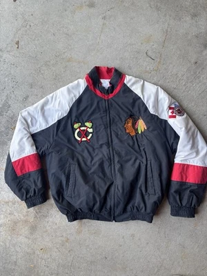 Винтажный Chicago Blackhawks Специальный куртка мужской большой НХЛ хоккей пальто 90-х 80-х - Изображение 1 из 4