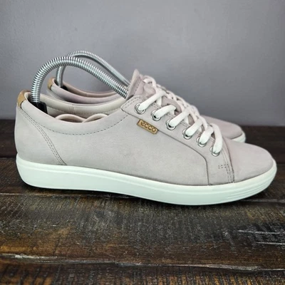 Ecco Soft 7 Womens Size 8-8.5 EU 39 Lace Up Shoes Sneakers Gray - Image 1 of 4