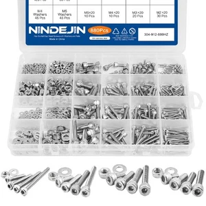 880 Pcs Screw Nuts and Bolts Assortment Kit, M2 M3 M4 M5 Metric Bolts and Nut... - Picture 1 of 9
