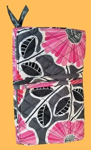 Vera Bradley Multicolor Cherry Blossom Jewelry Makeup Organizer Trifold Purse - Picture 1 of 6