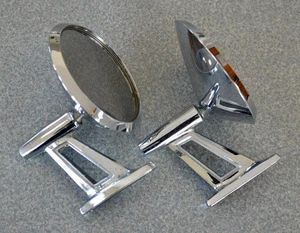 VINTAGE PAIR of 1965 PLYMOUTH B-BODY TWIN POST MIRRORS - MOPAR - Picture 1 of 4