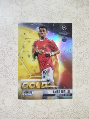 2020-21 Topps Stadium Club Chrome UEFA Amad Diallo RC Glimpses of Gold Rookie - Image 1 of 2
