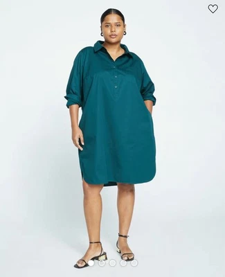 Universal Standard Stretch Poplin Rubicon Shirtdress - Image 1 of 2