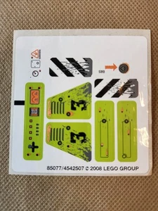 Lego Original Unused Sticker Sheet 85077 for Set 8958 Power Miners Granite - Picture 1 of 1