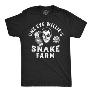 Camisetas divertidas para hombre One Eye Willies Snake Farm adulto novedad camiseta para hombre - Imagen 1 de 7