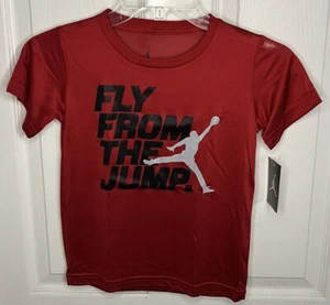 CAMISA JORDAN DRI FIT JUVENIL NUEVA CON ETIQUETAS TALLA 5 ROJA FLY FROM THE JUMP - Imagen 1 de 5