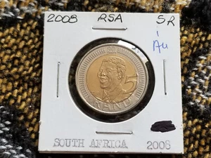 South Africa 5 Rand 2008 Bimetallic - Nelson Mandela - Almost UNC - i - Picture 1 of 2