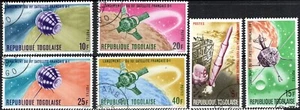 Togo Stamp Scott #593-598, French Achievements in Space, Set of 6, CTO, SCV$2.05 - Picture 1 of 1