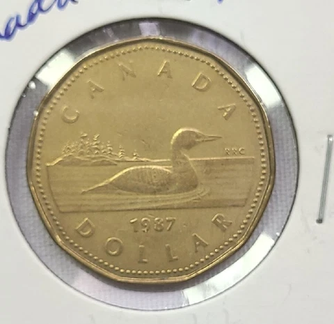 🇨🇦  1987 CANADA Royal Canadian Mint $1 One Dollar Loon Loonie coin ask4bud #35 Cover