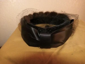Mink Pillbox 1950's Vintage Hat - Picture 1 of 9