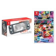 NEW Nintendo Switch Lite Handheld Console + FREE GAME Mario Kart 8 Deluxe - Gray