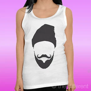 Tank Top Women "Barba Mustache Hat Beard" Gift Idea - Picture 1 of 1