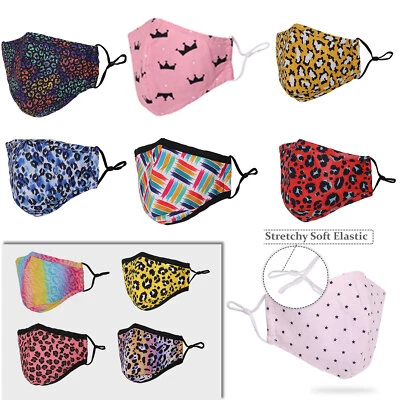 Maschera Cotone Lavabili Riutilizzabili Bocca Protettivo Comprente 2-10pcs - Immagine 1 di 4