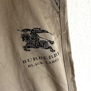 BURBERRY BLACK LABEL Large Logo Horse Mark Cargo Pants Size L Used - Picture 1 of 7