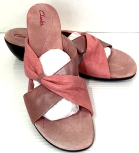 Clarks Size 11 Woman's Sandals Leather upper Color Pink - Picture 1 of 10