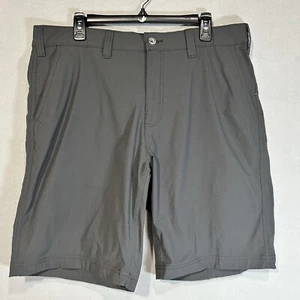 Eddie Bauer Travex Chino Shorts Mens 38 Gray Flat Front Hiking Camping Outdoors - Picture 1 of 8
