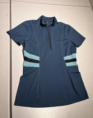 Kerrits Shirt Women's Small Teal Green Icifill Base Layer 1/4 Zipper Poly Top - Image 1 of 4