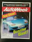 AutoWeek Magazine 2 septembre 1996 Porsche Boxster, Hyundai Tiburon, Camry