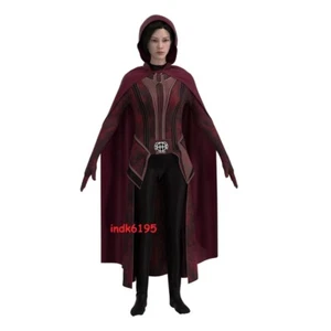 Doctor Strange 2 Scarlet Witch Wanda Django Maximoff Halloween Cosplay Costume - Picture 1 of 8