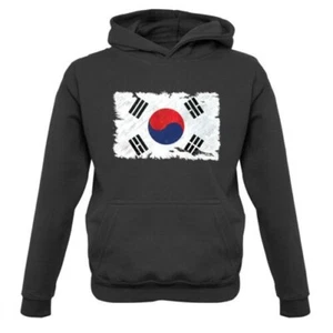 South Korea Grunge Style Flag - Kids Hoodie Seoul Korean Republic Flags Country - Picture 1 of 6