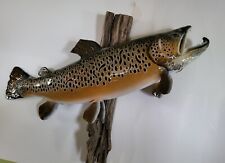 24 1/4" Male Brown Trout Taxidermy Mount Fish Real Skin Mount