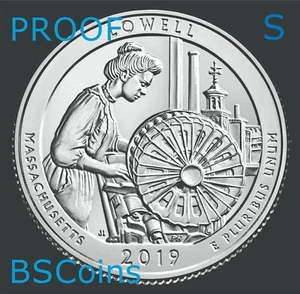 2019 S ATB Lowell Park, MA - Clad PROOF Quarter Gem Deep Cameo - Ship TODAY!! - Picture 1 of 2