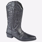 Woodland Clive Hi Mens Casual Fashion Western Cowboy Boots Black