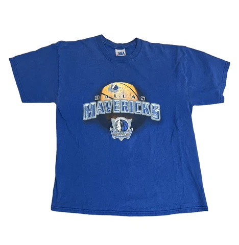 00s Vintage Dallas Mavericks NBA Faded T-Shirt (M) Cover