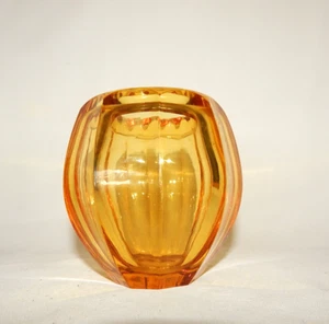 Glas Vase Art Deco Böhmen Schälschliff Stülprand - Picture 1 of 6