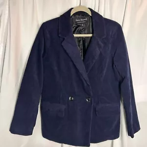 Jason Maxwell Womens Navy Corduroy Blazer Jacket M NWT - Picture 1 of 11