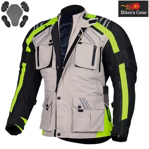 Mens Motorcycle Waterproof Cordura Textile Jacket Motorbike CE Armours Velocity - Picture 1 of 8