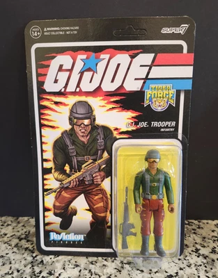 Trooper Tiger Force 2022 G.I. JOE SUPER 7 ReAction 3.75 НОВЫЙ как новый на картонке Неперфорированный - Изображение 1 из 2