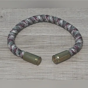 Handmade Paracord Bracelet w/ Bullet Casing Ends – Adjustable – Unisex - Picture 1 of 5
