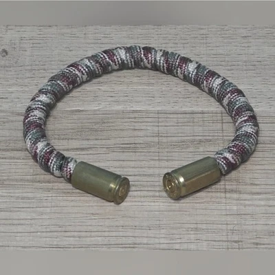 Handmade Paracord Bracelet w/ Bullet Casing Ends – Adjustable – Unisex - Image 1 of 4