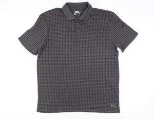 Slazenger Men's Black Check Polo Shirt - L - Picture 1 of 12