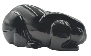 Mikasa Art Deco Renacimiento Porcelana Negra Conejo Conejo Estatuilla Escultura Moderna - Imagen 1 de 20