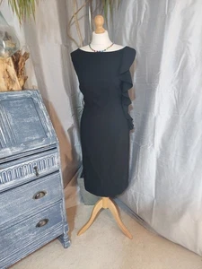 Gorgeous Coast Dress Size 14 Black Classic Elegant Wedding Ascot Cruise - Picture 1 of 6