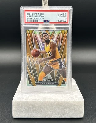 2024 Hoja de Metal NSCC Magic Johnson Oro 1 de 1 Color Match Los Angeles Lakers 🔥 Foto 1 de 2